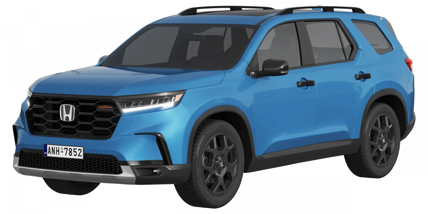 Honda Pilot 2023 3D Модель .c4d .max .obj .3ds .fbx .stl .blend 