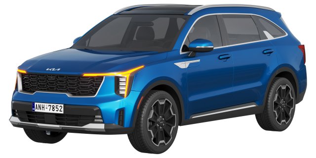 Kia Sorento 2024 Modèle 3D .c4d .max .obj .3ds .fbx .stl .blend 