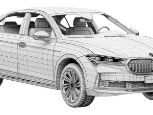 Skoda Superb 2024 3D Model