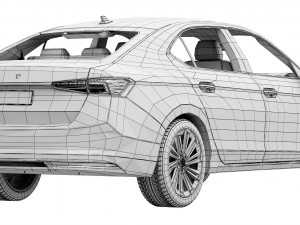 Skoda Superb 2024 3D Model