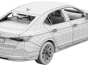 Skoda Superb 2024 3D Model