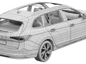 Skoda Superb Combi 2024 3D Model