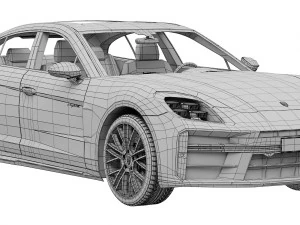 Porsche Panamera Turbo E-Hybrid 2024 3D Model