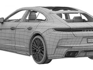 Porsche Panamera Turbo E-Hybrid 2024 3D Model