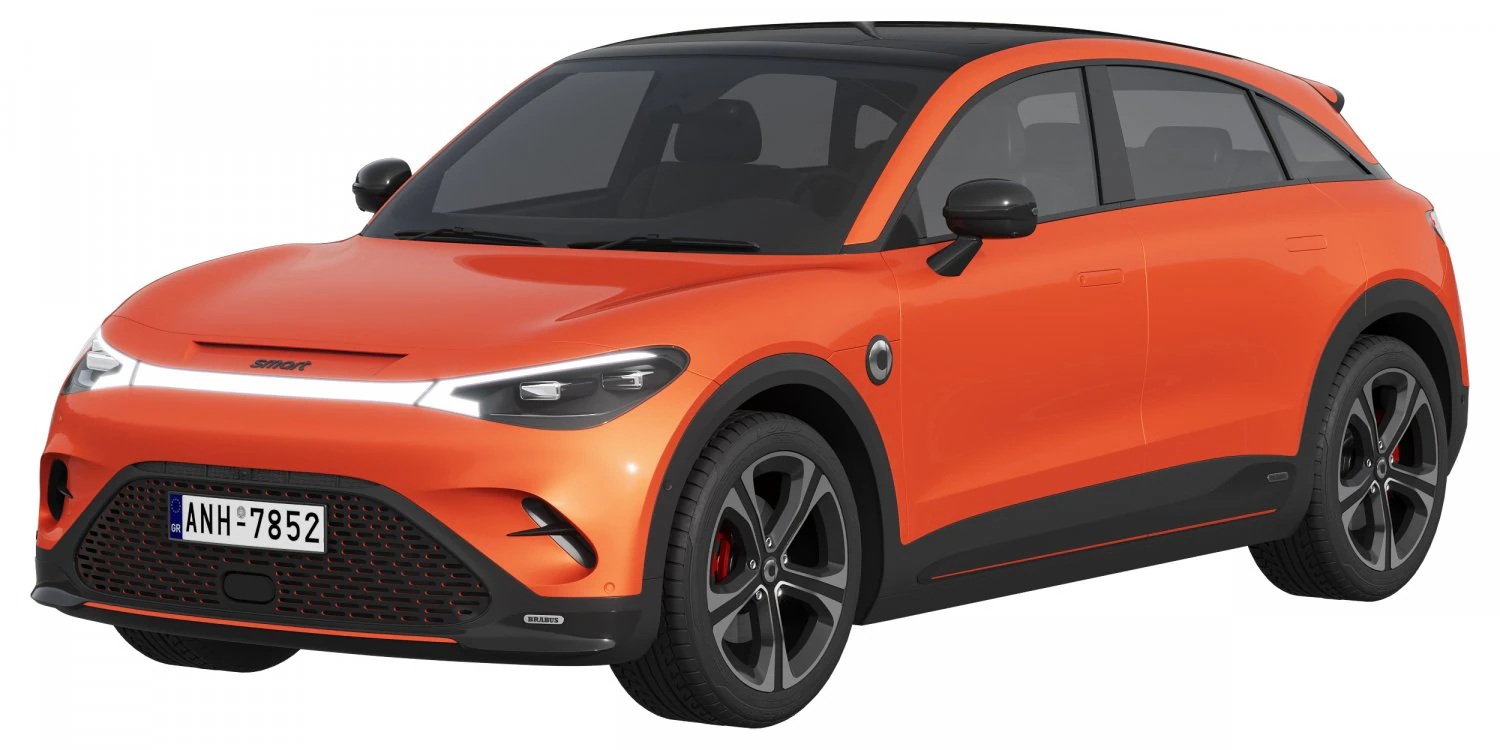 Smart 3 BRABUS 3D Model .c4d .max .obj .3ds .fbx .stl .blend 