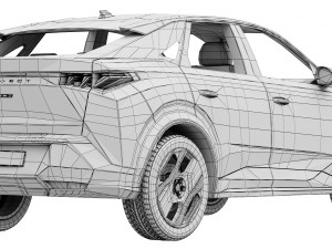 Peugeot e-3008 2024 3D Модель