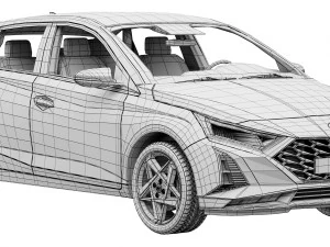 Hyundai i20 2024 3D Model