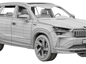 Skoda Kodiaq sportline 2024 3D Модель