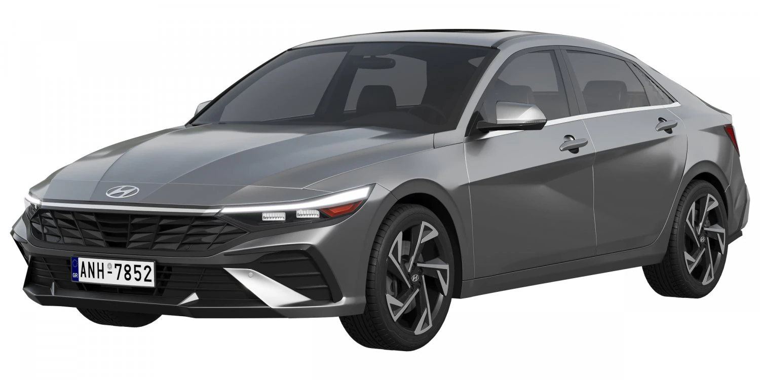 Hyundai Elantra 2024 3D Model .c4d .max .obj .3ds .fbx .stl .blend 