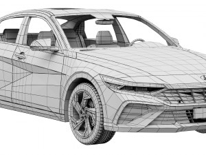 Hyundai Elantra 2024 3D Model