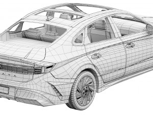 Hyundai Sonata 2024 3D मॉडल