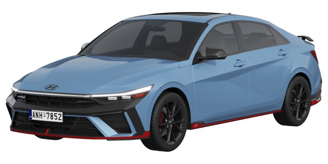 Hyundai Elantra N 2024 3D 모델 .c4d .max .obj .3ds .fbx .stl .blend 