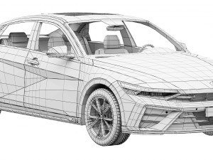 Hyundai Elantra N 2024 3D 모델