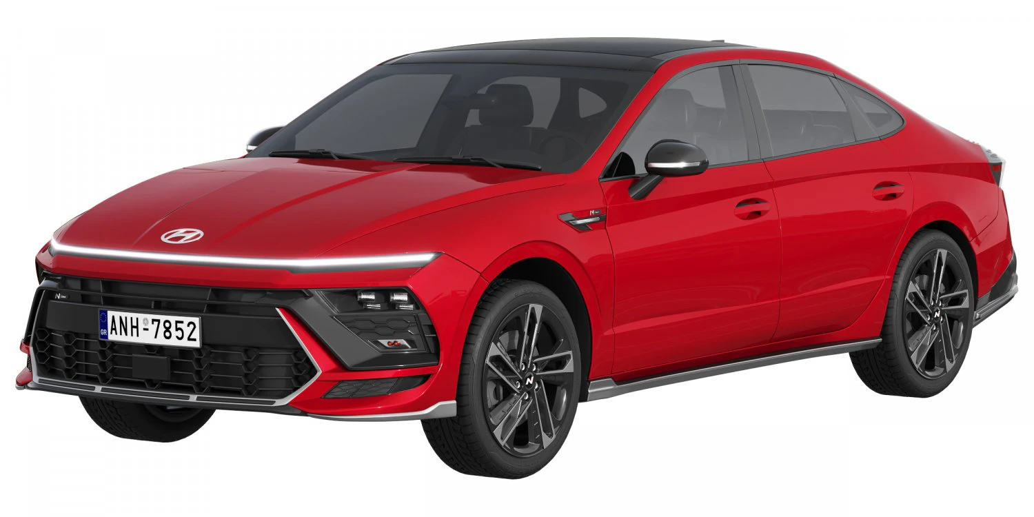 Hyundai Sonata N-Line 2024 3D Model .c4d .max .obj .3ds .fbx .stl .blend 