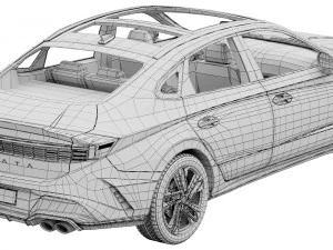Hyundai Sonata N-Line 2024 3D Model