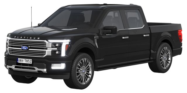 Ford-F-150 Platinum 2024 3D Model .c4d .max .obj .3ds .fbx .stl .blend 