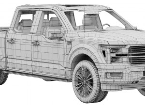 Ford-F-150 Platinum 2024 3D Model