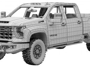 Chevrolet Silverado HD ZR2 Bison 2024 3D Model