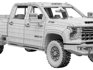 Chevrolet Silverado HD ZR2 Bison 2024 3D Model