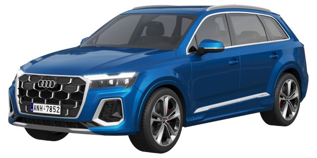 Audi Q7 2024 3D Модель .c4d .max .obj .3ds .fbx .stl .blend 