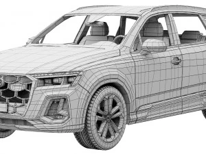 Audi Q7 2024 3D Model