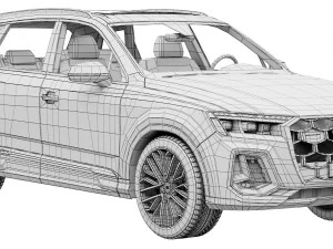 Audi SQ7 2024 3D Model
