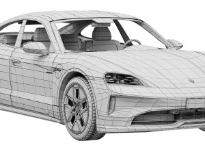 Porsche Taycan 2024 3Dモデル