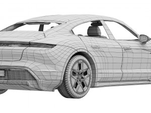 Porsche Taycan 2024 3Dモデル