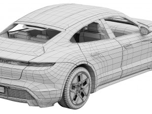 Porsche Taycan 2024 3Dモデル