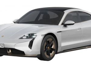 Порше Тайкан Турбо S 2024 3D Модель