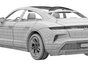 Porsche Taycan Turbo S 2024 Modello 3D