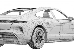 Porsche Taycan Turbo S 2024 Modello 3D