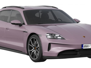 Porsche Taycan 4S Sport Turismo 2024 3D 模型