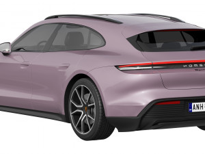 Porsche Taycan 4S Sport Turismo 2024 3D 模型