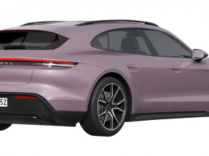 Porsche Taycan 4S Sport Turismo 2024 3D 模型