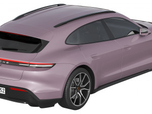 Porsche Taycan 4S Sport Turismo 2024 3D 模型