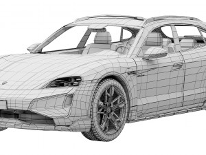 Porsche Taycan Turbo Cross Turismo 2024 3D Model