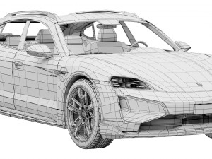 Porsche Taycan Turbo Cross Turismo 2024 3D Model