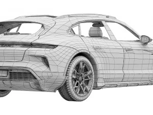 Porsche Taycan Turbo Cross Turismo 2024 3D Model