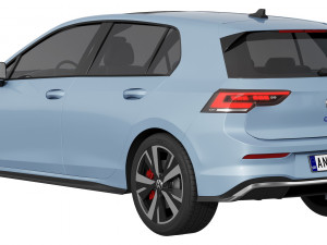 Volkswagen Golf GTE 2024 3Dモデル