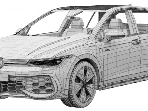Volkswagen Golf GTE 2024 3D Model