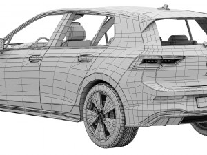 Volkswagen Golf GTE 2024 3Dモデル