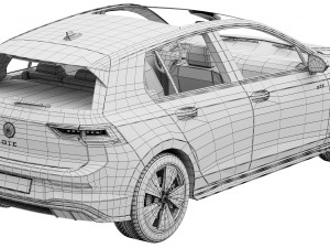 Volkswagen Golf GTE 2024 3Dモデル