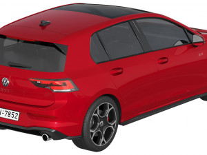Volkswagen Golf GTI 2024 3D Model