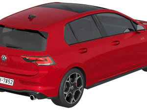 Volkswagen Golf GTI 2024 3D Model