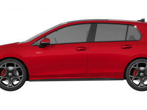 Volkswagen Golf GTI 2024 3D Model