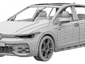 Volkswagen Golf GTI 2024 3D Model