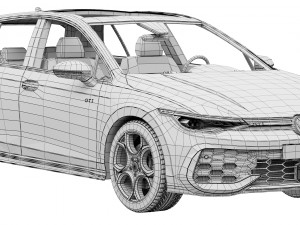 Volkswagen Golf GTI 2024 3D Model