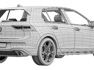Volkswagen Golf GTI 2024 3D Model