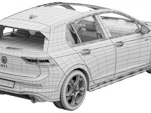 Volkswagen Golf GTI 2024 3D Model